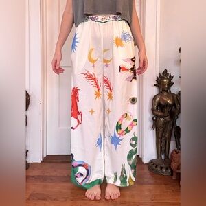 High waisted white pants